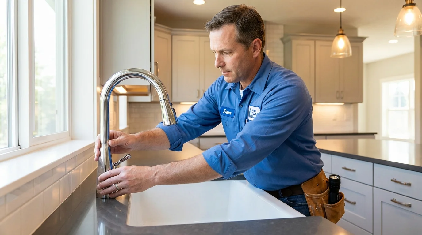 Kitchen faucet installation by Johns Plumbing LLC in Cut Off